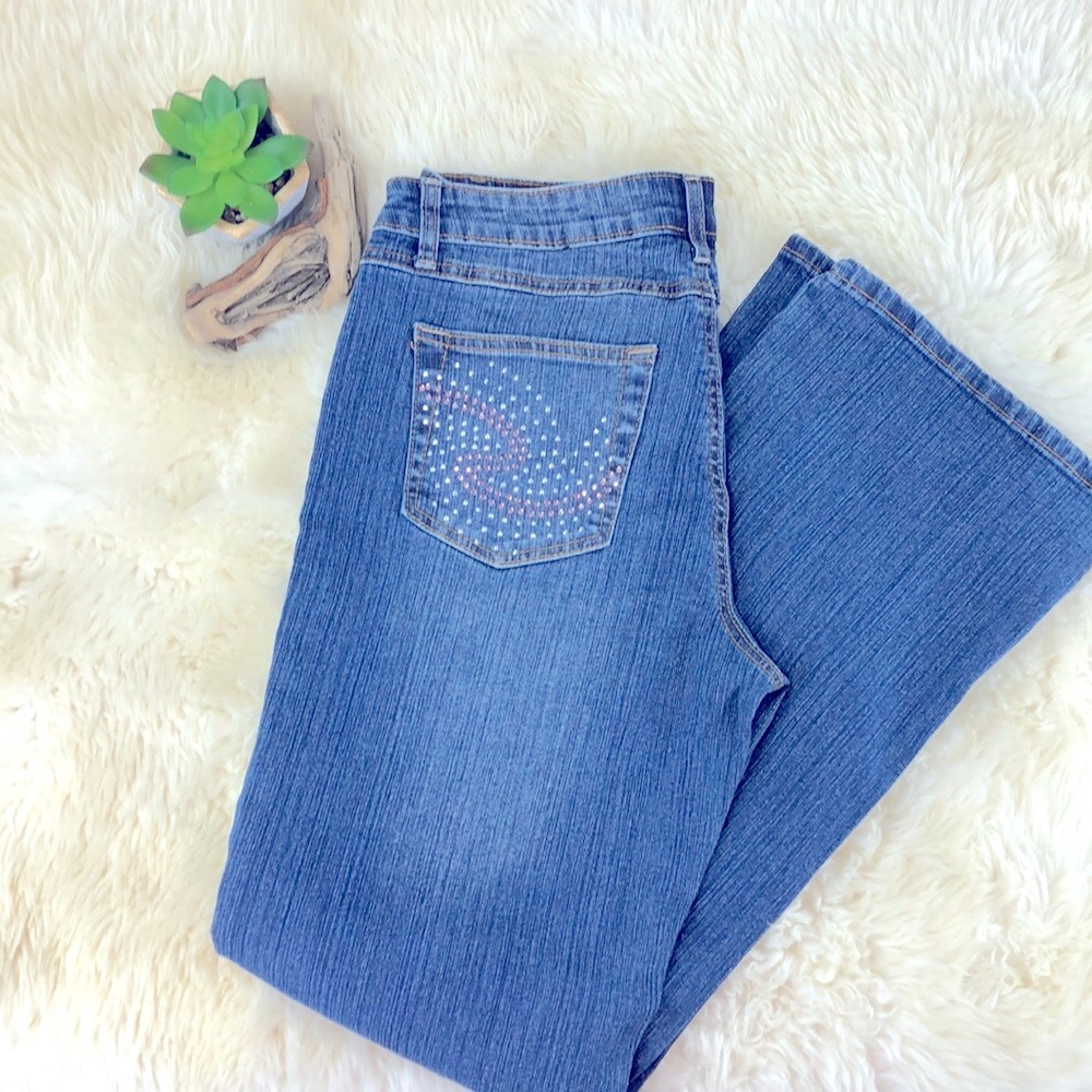 South Pole jeans sz13 stretch crystals on pockets